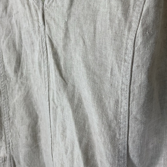 Athleta Retreat Linen Romper NWT Large Natural Tie Back undyed - Picture 5 of 8